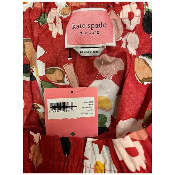 Kate Spade | Red Botanical Garden Jumpsuit w/ Pockets *OUT OF STOCK* | X-Small - Picture 4 of 13